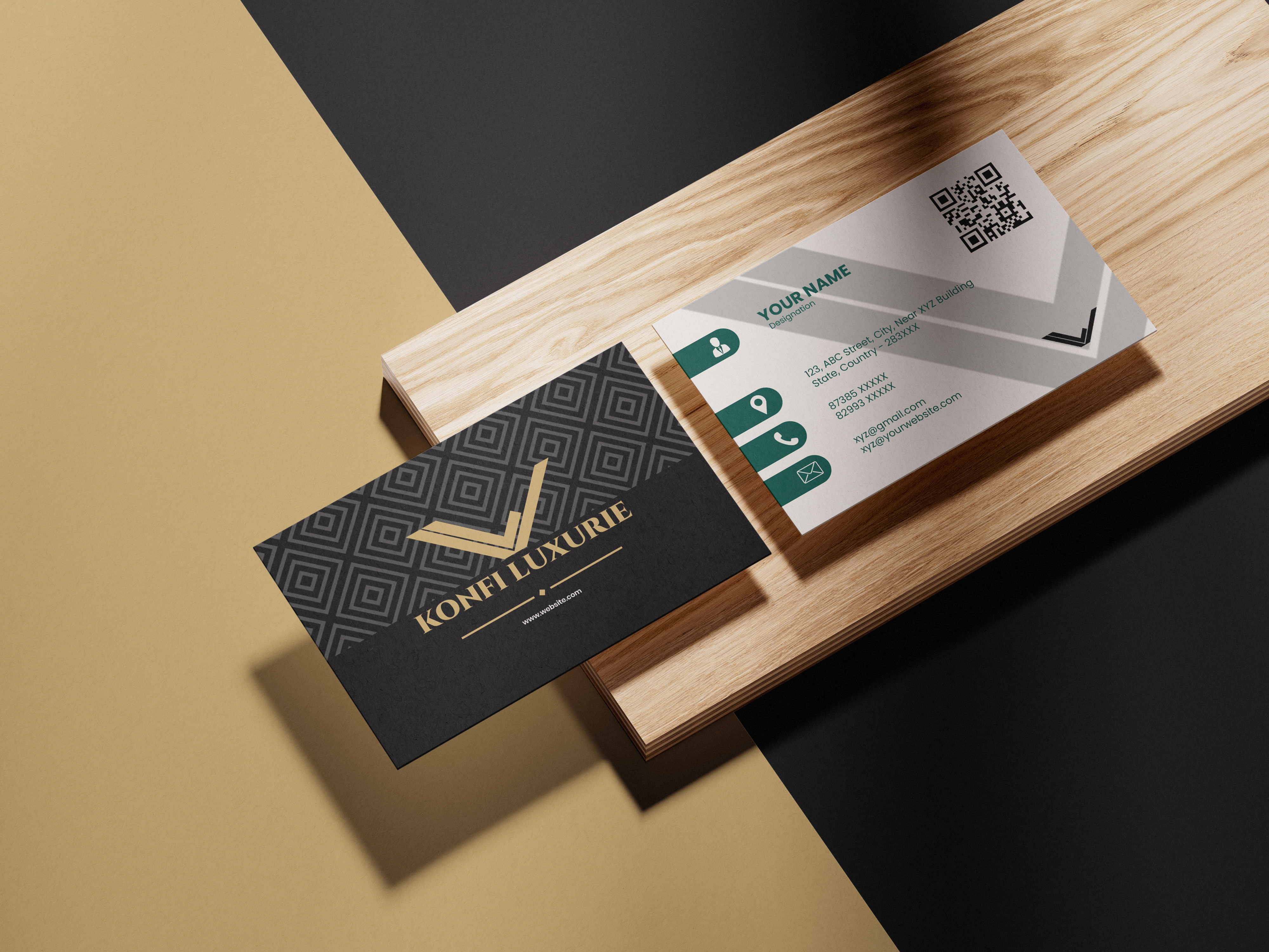 Konfi Luxurie brand collateral